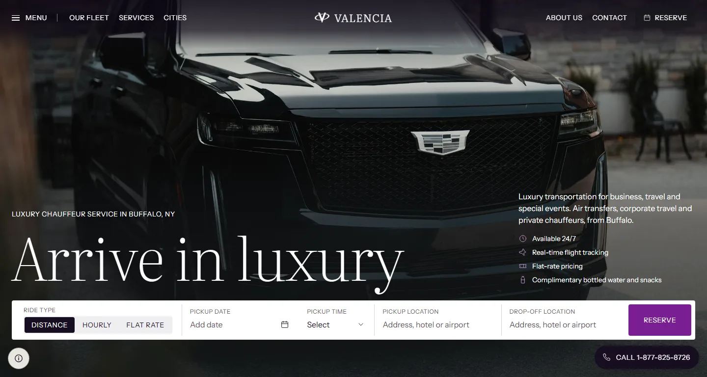 Valencia Transportation homepage, the redesign we built